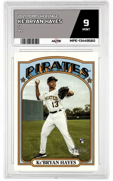 2021 TOPPS HERITAGE SP #97 KE'BRYAN HAYES MPE 9 MINT — graded card up for auction