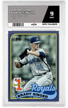 2020 TOPPS UPDATE PROSPECTS-BLUE #P-17 BRADY SINGER MPE 9 MINT — graded card up for auction