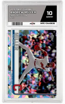 2019 TOPPS CHROME SAPPHIRE EDITION #293 ANDREW MILLER MPE 10 GEM/MT — graded card up for auction