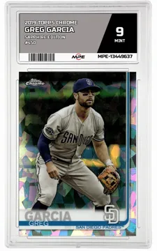 2019 TOPPS CHROME SAPPHIRE EDITION #450 GREG GARCIA MPE 9 MINT — graded card up for auction