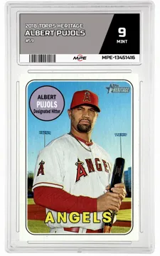 2018 TOPPS HERITAGE #59 ALBERT PUJOLS MPE 9 MINT — graded card up for auction