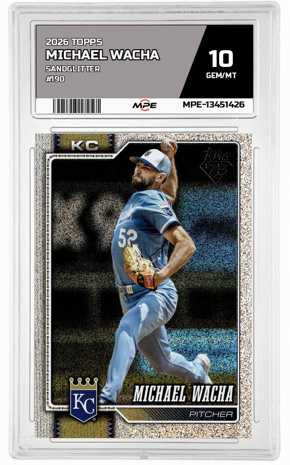 2026 TOPPS Sandglitter #190 MICHAEL WACHA MPE 10 GEM/MT — graded card auctioned from the MPE vault