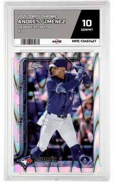 2025 TOPPS CHROME Raywave Refractor #70 ANDRÉS GIMÉNEZ MPE 10 GEM/MT — graded card up for auction