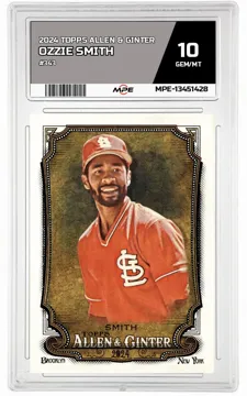 2024 TOPPS ALLEN & GINTER #343 OZZIE SMITH MPE 10 GEM/MT — graded card up for auction