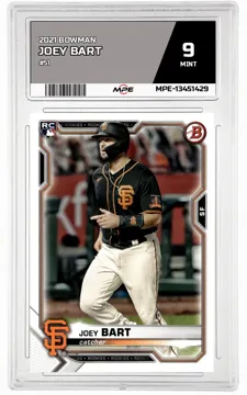 2021 BOWMAN #51 JOEY BART MPE 9 MINT — graded card up for auction