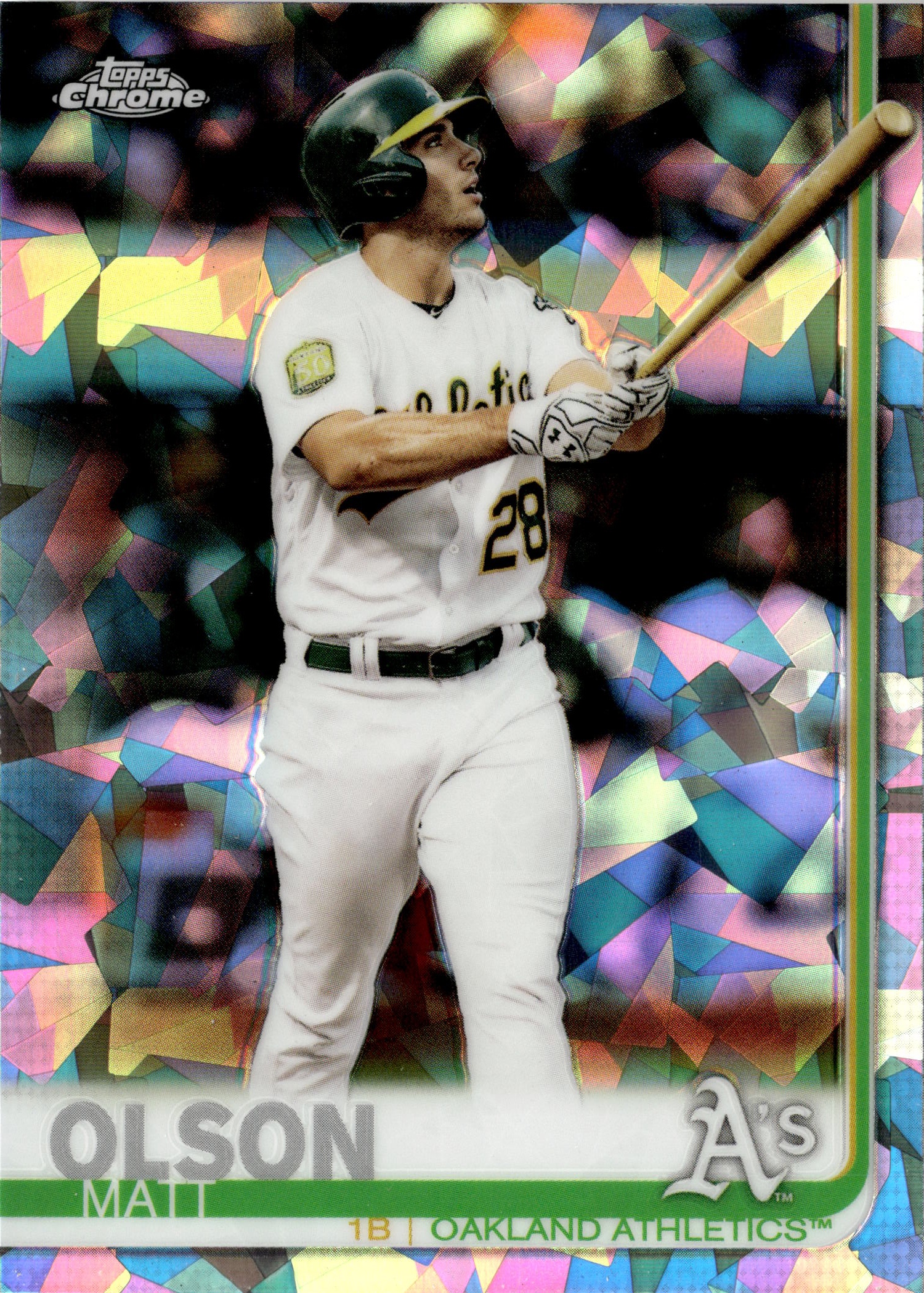 2019 Topps Chrome Matt Olson graded slab