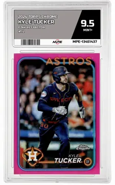 2024 TOPPS CHROME Pink Refractor #112 KYLE TUCKER MPE 9.5 MINT+ — graded card up for auction