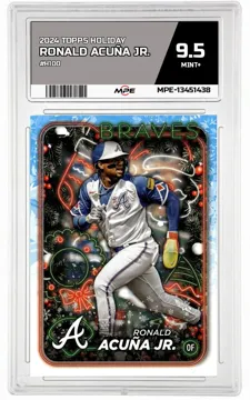 2024 TOPPS HOLIDAY #H100 RONALD ACUÑA JR. MPE 9.5 MINT+ — graded card up for auction
