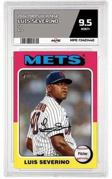 2024 TOPPS HERITAGE SP #34 LUIS SEVERINO MPE 9.5 MINT+ — graded card up for auction