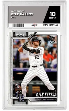 2026 TOPPS #334 KYLE KARROS MPE 10 GEM/MT — graded card up for auction
