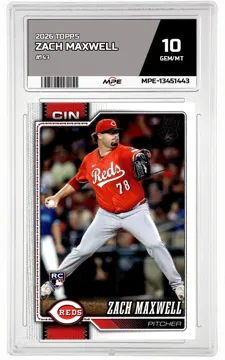 2026 TOPPS #143 ZACH MAXWELL MPE 10 GEM/MT — graded card up for auction