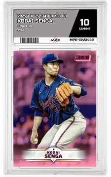 2025 TOPPS STADIUM CLUB Pink Foil #144 KODAI SENGA MPE 10 GEM/MT — graded card up for auction