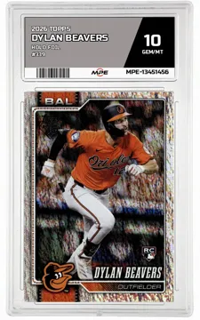 2026 TOPPS HOLO FOIL #339 DYLAN BEAVERS MPE 10 GEM/MT — graded card up for auction