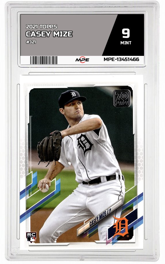 2021 TOPPS #321 CASEY MIZE MPE 9 MINT — graded card auctioned from the MPE vault