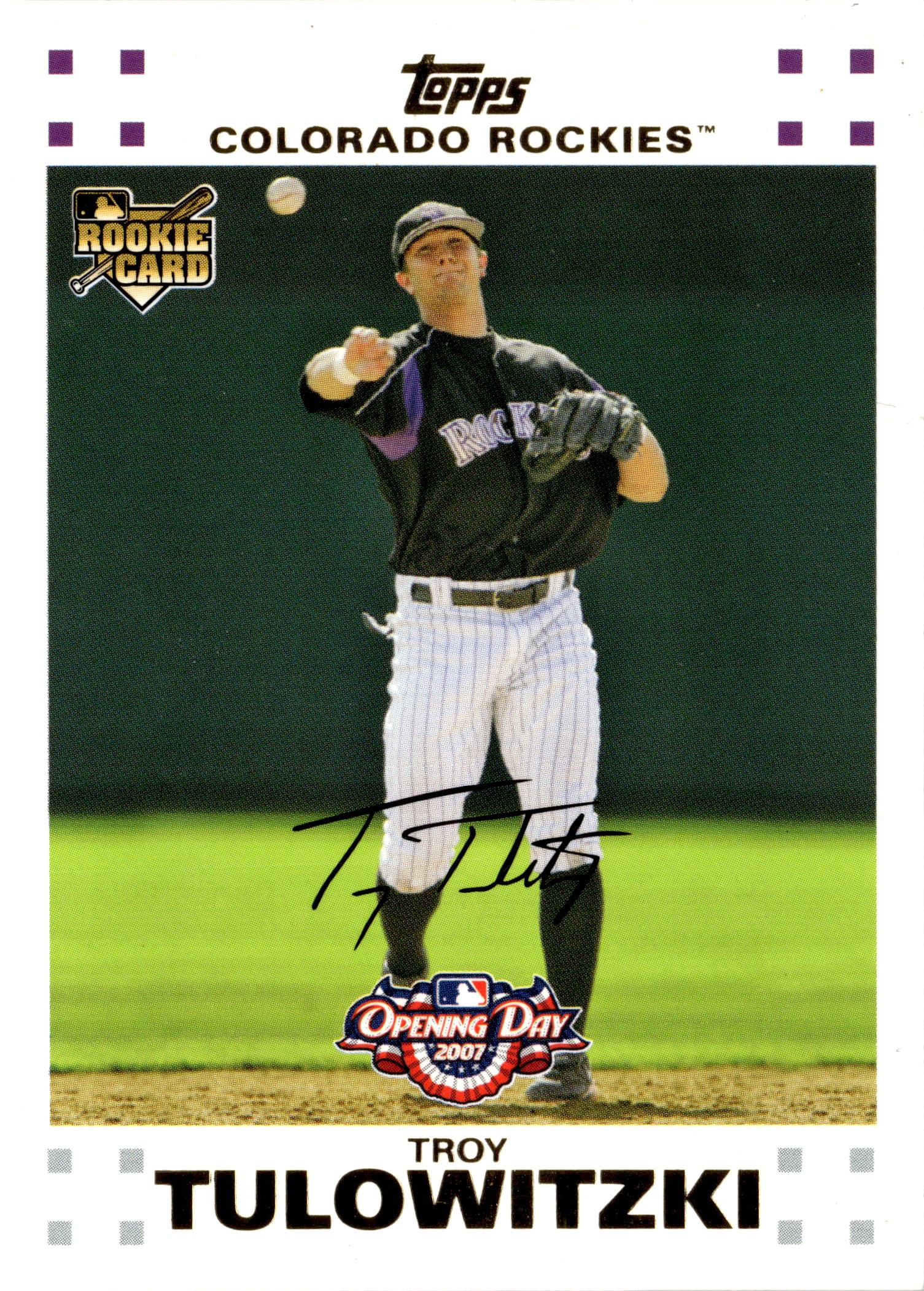 2007 Topps Troy Tulowitzki graded slab
