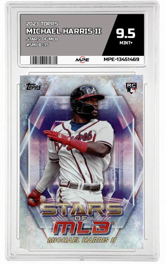 2023 TOPPS STARS OF MLB #SMLB-35 MICHAEL HARRIS II MPE 9.5 MINT+ — graded card auctioned from the MPE vault