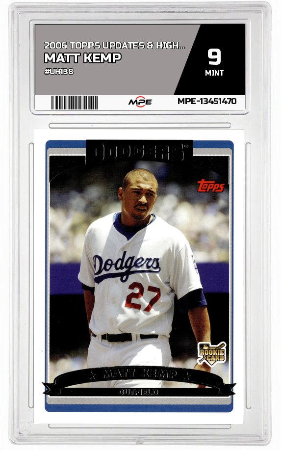 2006 TOPPS UPDATES & HIGHLIGHTS #UH138 MATT KEMP MPE 9 MINT — graded card auctioned from the MPE vault