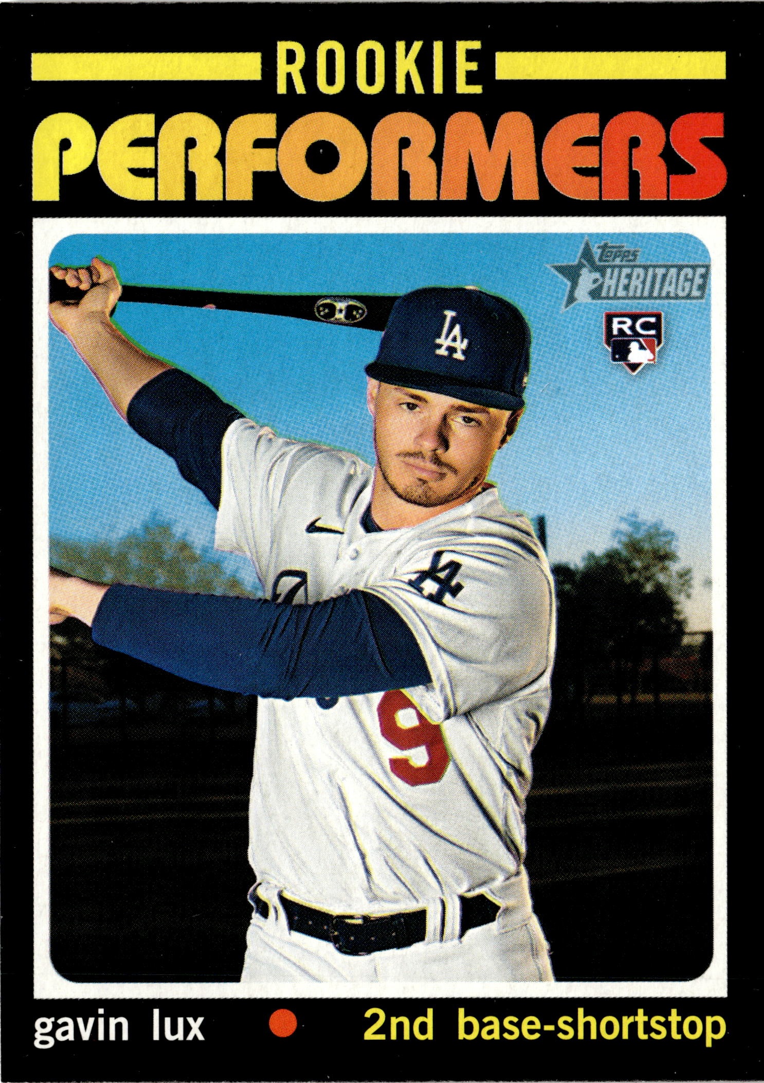 2020 Topps Heritage Gavin Lux graded slab
