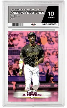 2025 TOPPS STADIUM CLUB PINK FOIL #166 ANDREW MCCUTCHEN MPE 10 GEM/MT — graded card up for auction