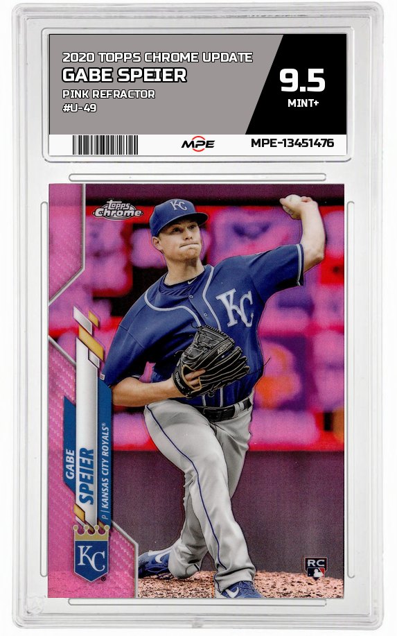 2020 TOPPS CHROME UPDATE PINK REFRACTOR #U-49 GABE SPEIER MPE 9.5 MINT+ — graded card auctioned from the MPE vault