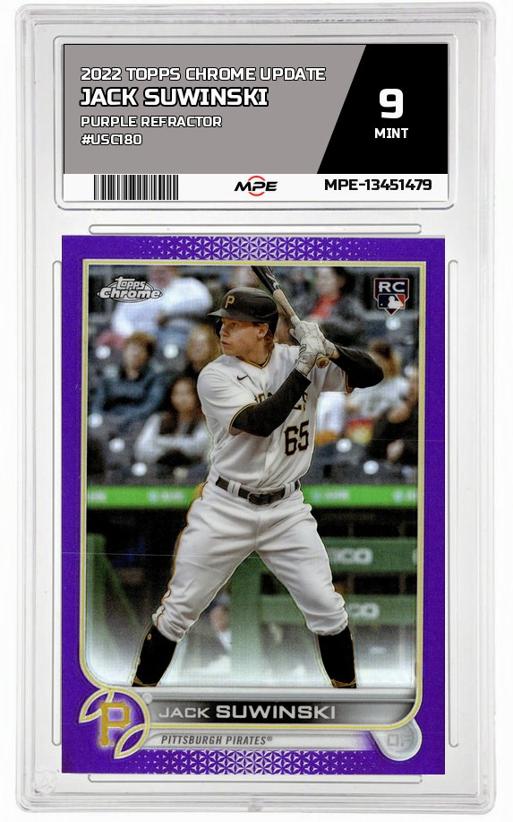 2022 TOPPS CHROME UPDATE Purple Refractor #USC180 JACK SUWINSKI MPE 9 MINT — graded card auctioned from the MPE vault