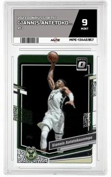 2023 DONRUSS OPTIC #53 GIANNIS ANTETOKOUNMPO MPE 9 MINT — graded card up for auction