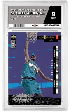 1996 UPPER DECK COLL CHOICE YOU CRASH THE GAME-SILVER #C28 SHAREEF ABDUR-RAHIM MPE 9 MINT — graded card up for auction