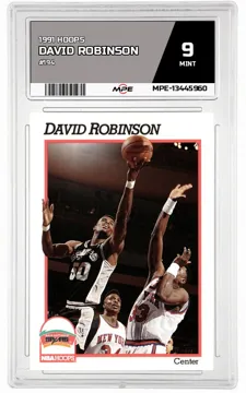 1991 HOOPS #194 DAVID ROBINSON MPE 9 MINT — graded card up for auction