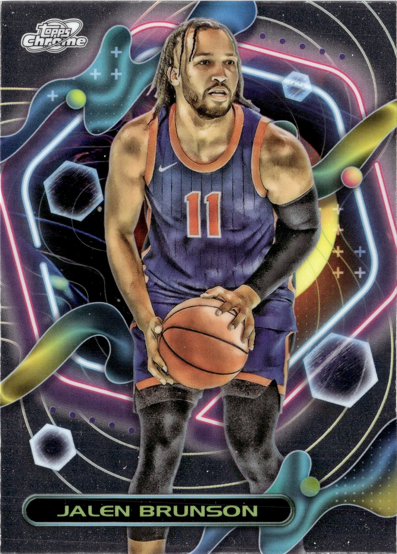2024 Topps Chrome Cosmic Jalen Brunson graded slab