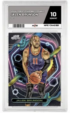 2024 TOPPS CHROME COSMIC #81 JALEN BRUNSON MPE 10 GEM/MT — graded card up for auction