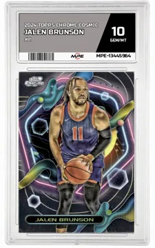 2024 TOPPS CHROME COSMIC #81 JALEN BRUNSON MPE 10 GEM/MT — graded card up for auction