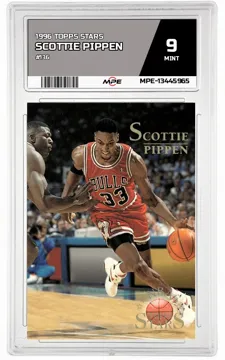 1996 TOPPS STARS #136 SCOTTIE PIPPEN MPE 9 MINT — graded card up for auction