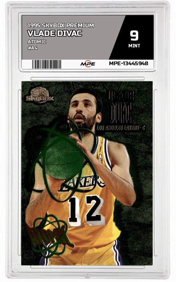 1995 SKYBOX PREMIUM Atomic #A4 VLADE DIVAC MPE 9 MINT — graded card auctioned from the MPE vault