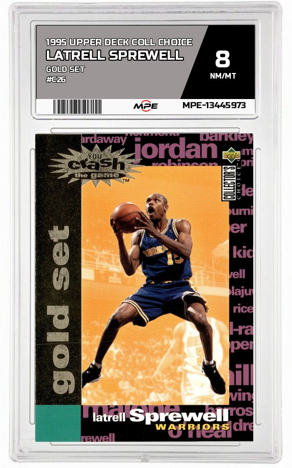 1995 UPPER DECK COLL CHOICE Gold Set #C26 LATRELL SPREWELL MPE 8 NM/MT — graded card auctioned from the MPE vault
