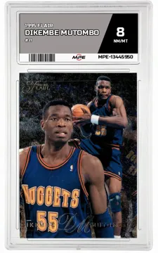 1995 FLAIR #31 DIKEMBE MUTOMBO MPE 8 NM/MT — graded card up for auction