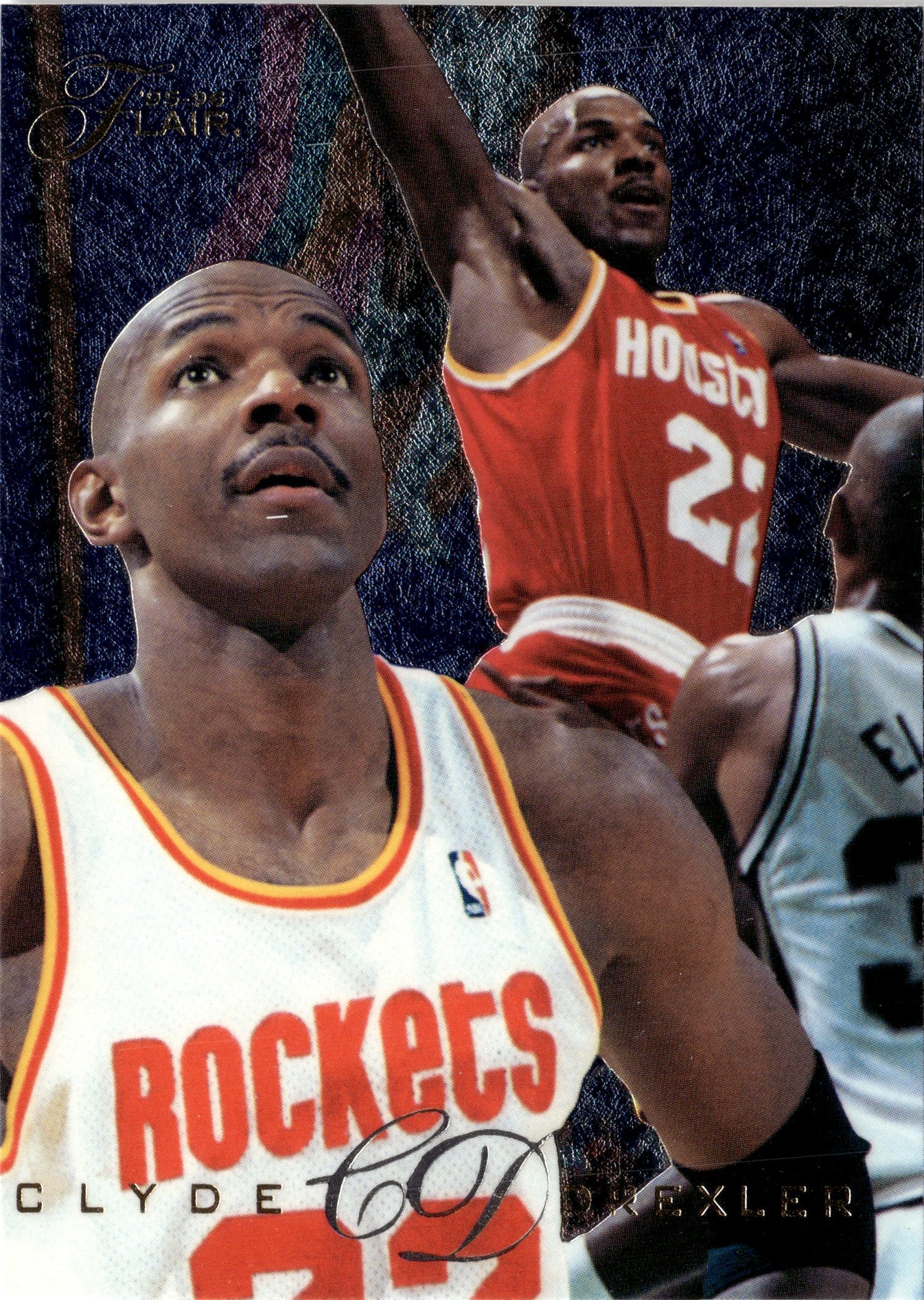 1995 Flair Clyde Drexler graded slab