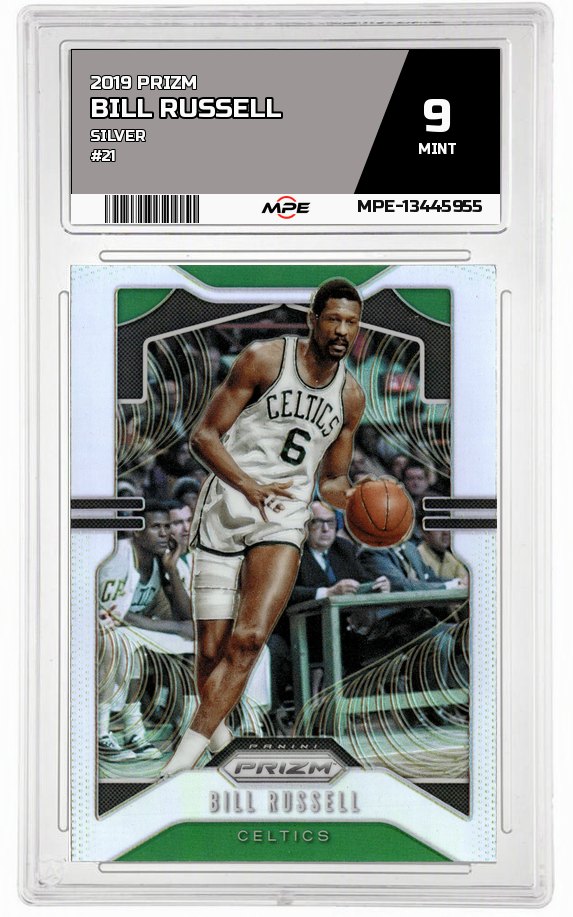 2019 PRIZM SILVER #21 BILL RUSSELL MPE 9 MINT — graded card auctioned from the MPE vault