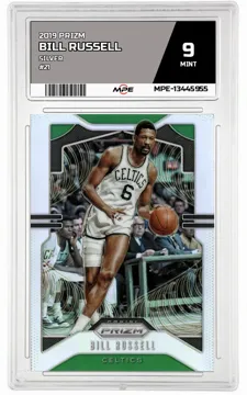 2019 PRIZM SILVER #21 BILL RUSSELL MPE 9 MINT — graded card up for auction
