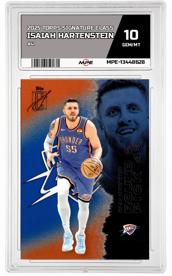2025 TOPPS SIGNATURE CLASS #41 ISAIAH HARTENSTEIN MPE 10 GEM/MT — graded card auctioned from the MPE vault