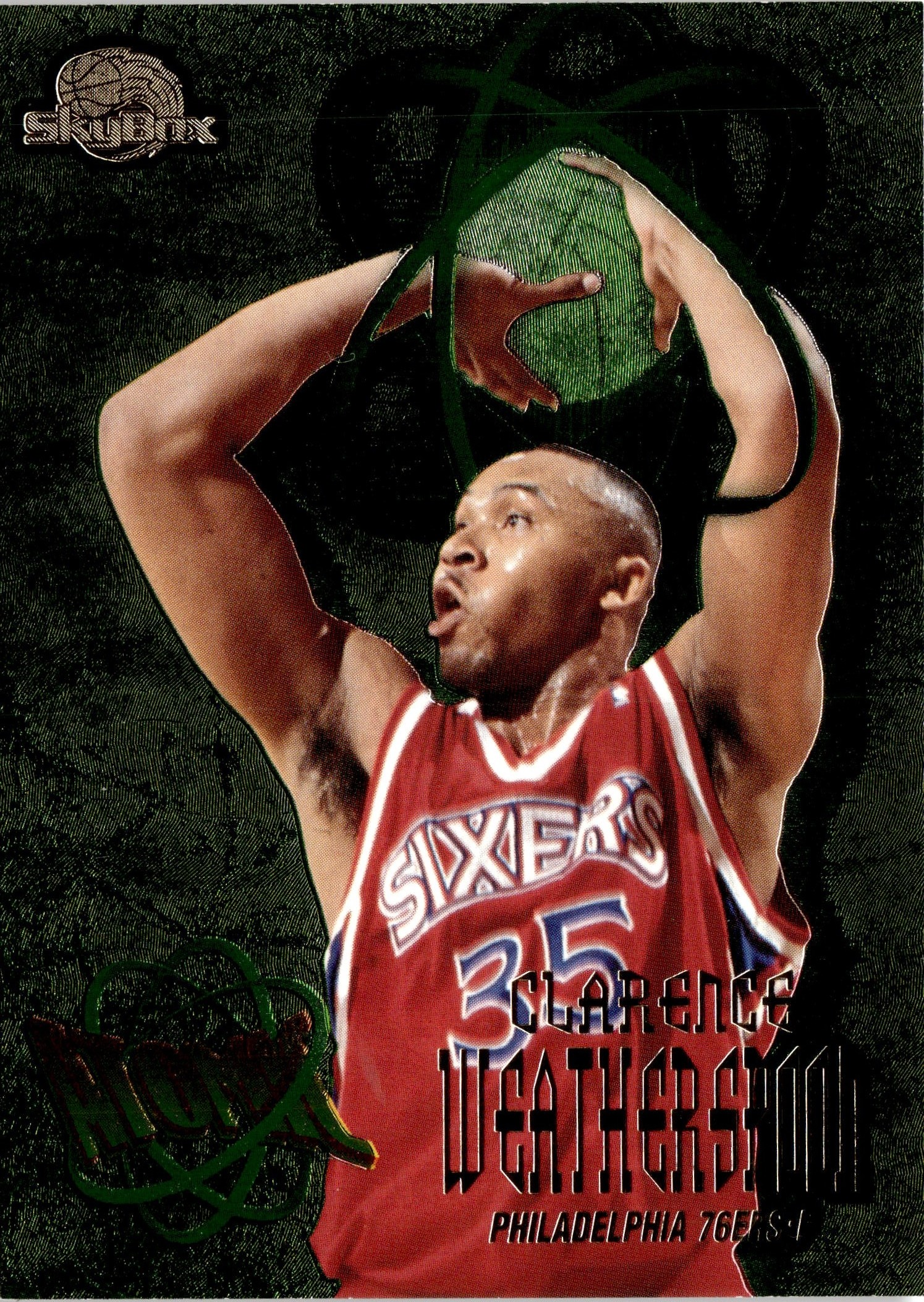 1995 Skybox Premium Clarence Weatherspoon graded slab