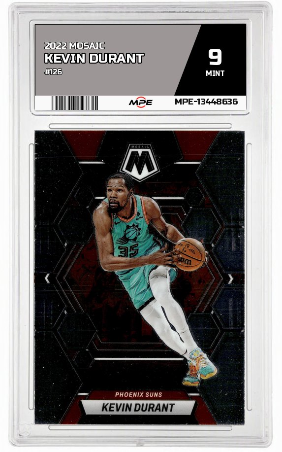 2022 MOSAIC #126 KEVIN DURANT MPE 9 MINT — graded card auctioned from the MPE vault