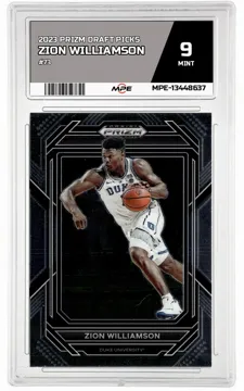 2023 PRIZM DRAFT PICKS #73 ZION WILLIAMSON MPE 9 MINT — graded card up for auction