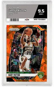 2024 PRIZM ORANGE ICE #286 GARY PAYTON MPE 9.5 MINT+ — graded card up for auction