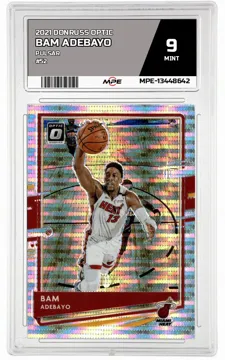 2021 DONRUSS OPTIC Pulsar #52 BAM ADEBAYO MPE 9 MINT — graded card up for auction