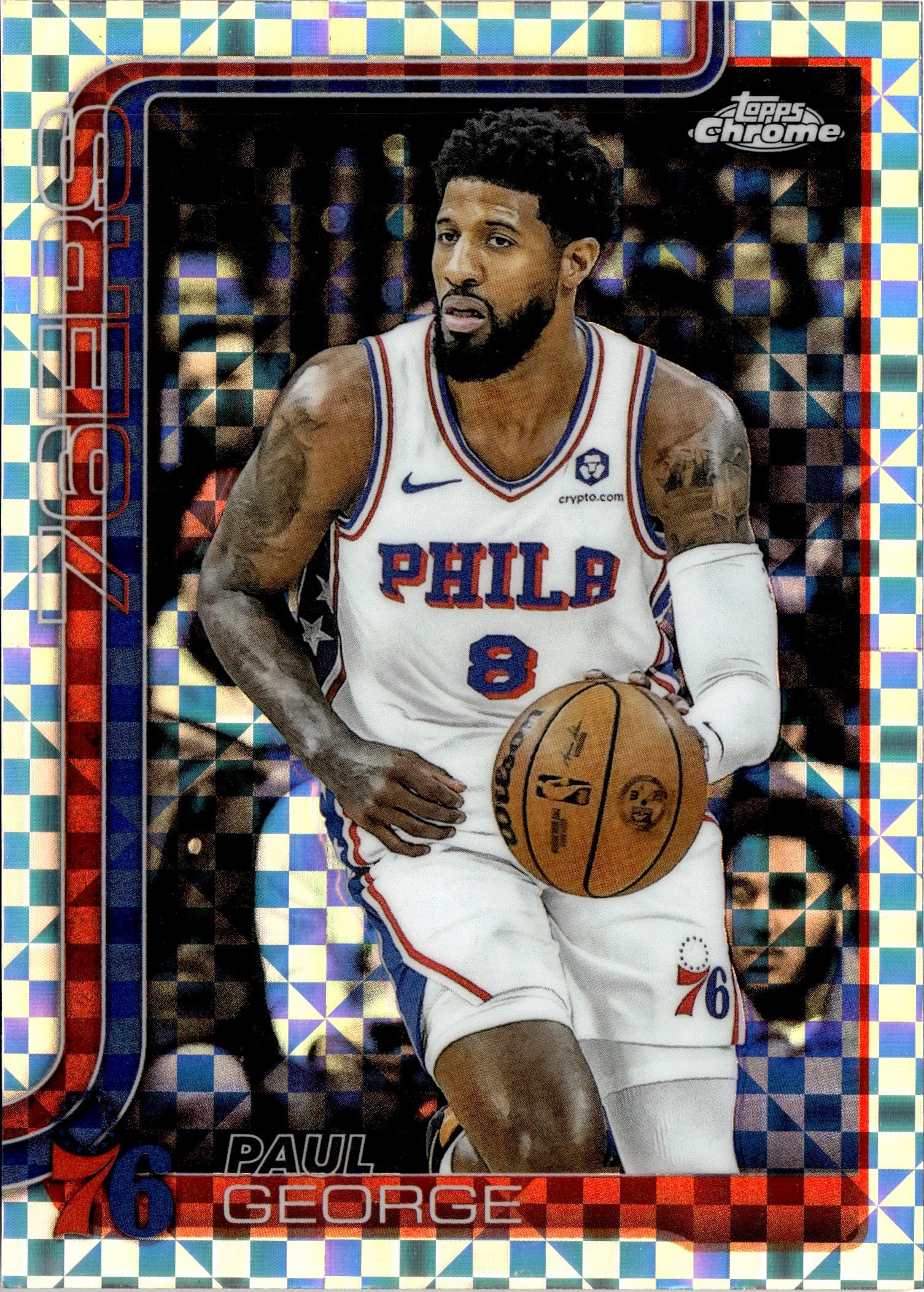 2025 Topps Chrome Paul George graded slab