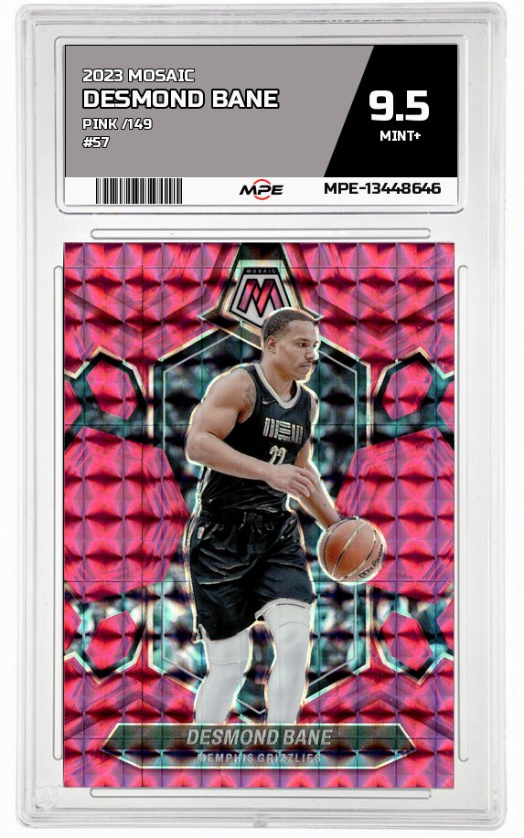 2023 MOSAIC PINK /149 #57 DESMOND BANE MPE 9.5 MINT+ — graded card auctioned from the MPE vault