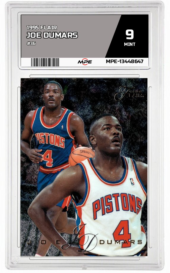 1995 FLAIR #36 JOE DUMARS MPE 9 MINT — graded card auctioned from the MPE vault