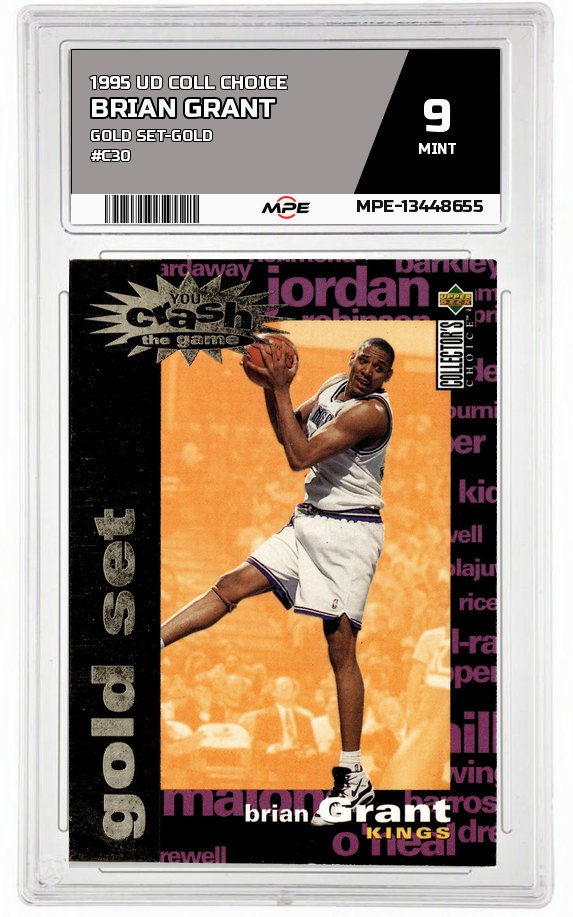 1995 UD COLL CHOICE GOLD SET-GOLD #C30 BRIAN GRANT MPE 9 MINT — graded card auctioned from the MPE vault