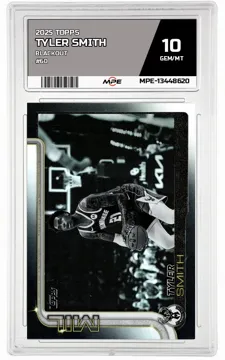 2025 TOPPS Blackout #60 TYLER SMITH MPE 10 GEM/MT — graded card up for auction