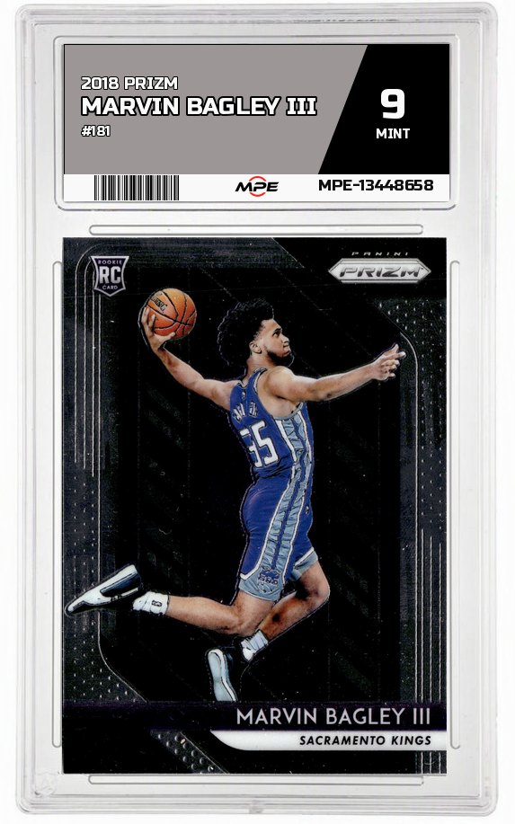 2018 PRIZM #181 MARVIN BAGLEY III MPE 9 MINT — graded card auctioned from the MPE vault